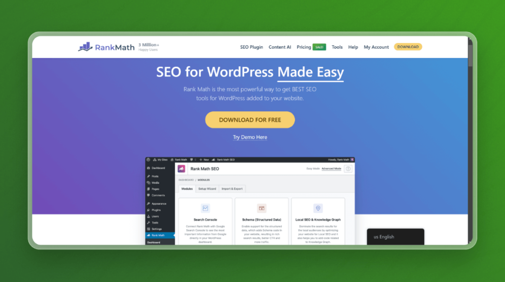 RankMath SEO Плъгин за WordPress