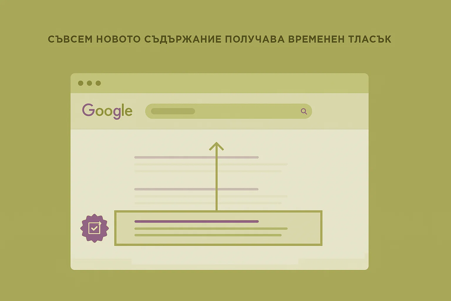 Новото съдържание получава временен трасък във SERPs Новото съдържание получава временен трасък във SERPs