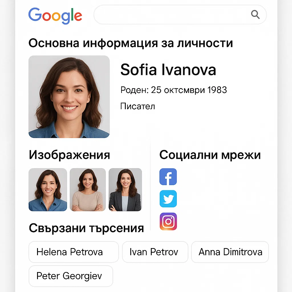Knowledge Panel Пример